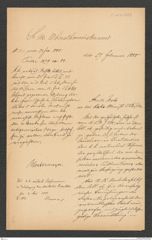 k.k. naturhistorisches Hofmuseum, Intendanzakten 1885-1896 (Hauer), Aktenzahl Z.103/1888, Seite 1